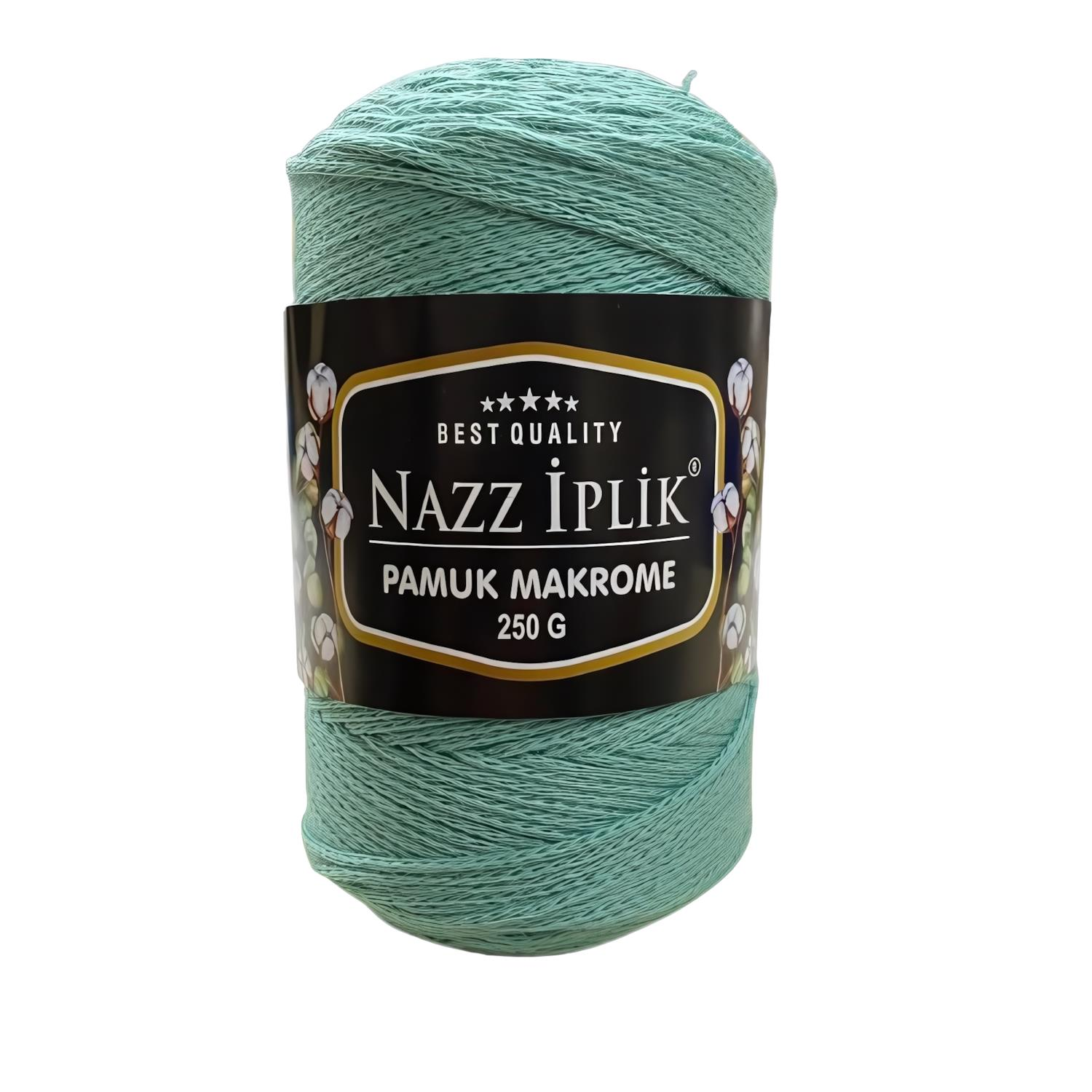 Nazz Pamuk Makrome El Örgü İpi 250 gr 15 Su Yeşili