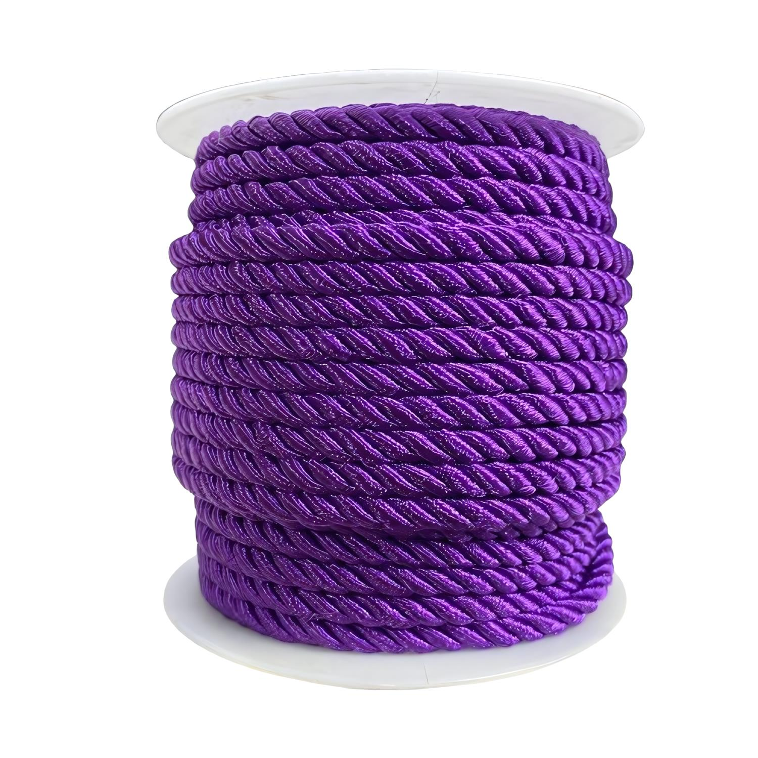 Bükümlü Kordon İp 5 mm 18 metre 6 Mor