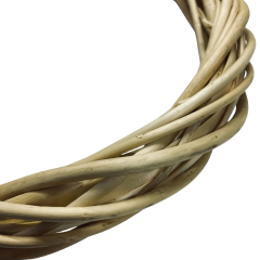 Ahşap Doğal Bambu Çelenk Kapı Süsü 26 cm