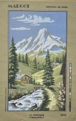 Margot Baskılı Goblen 103 5014 La Montagne 45x65cm Tablo Pano