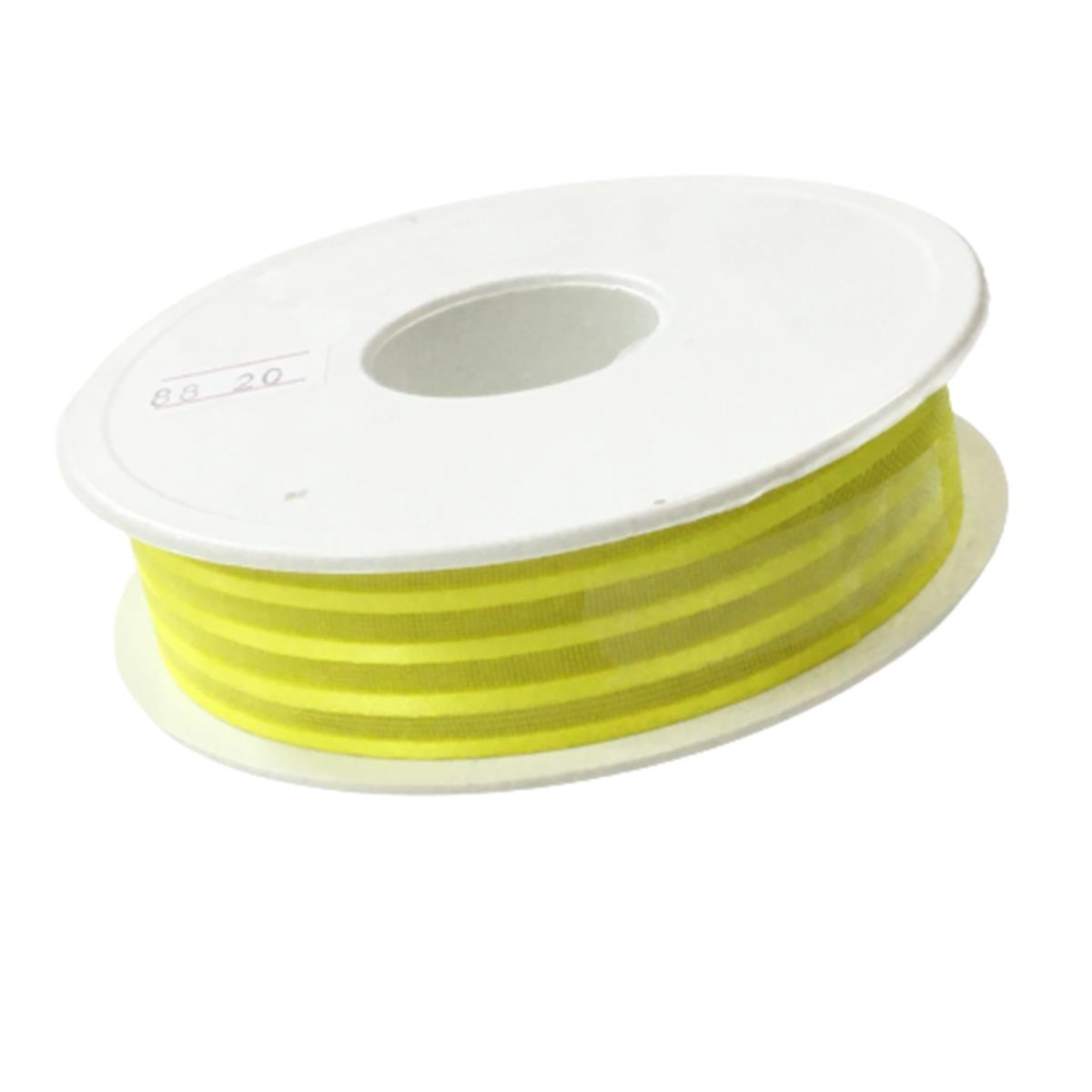 Şifon Kurdele 5 Yollu  25 mm 88 Limon Sarı