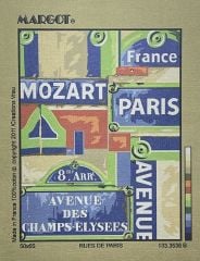 Margot Baskılı Goblen 133 3536 Rues de Paris 50x65cm Tablo Pano