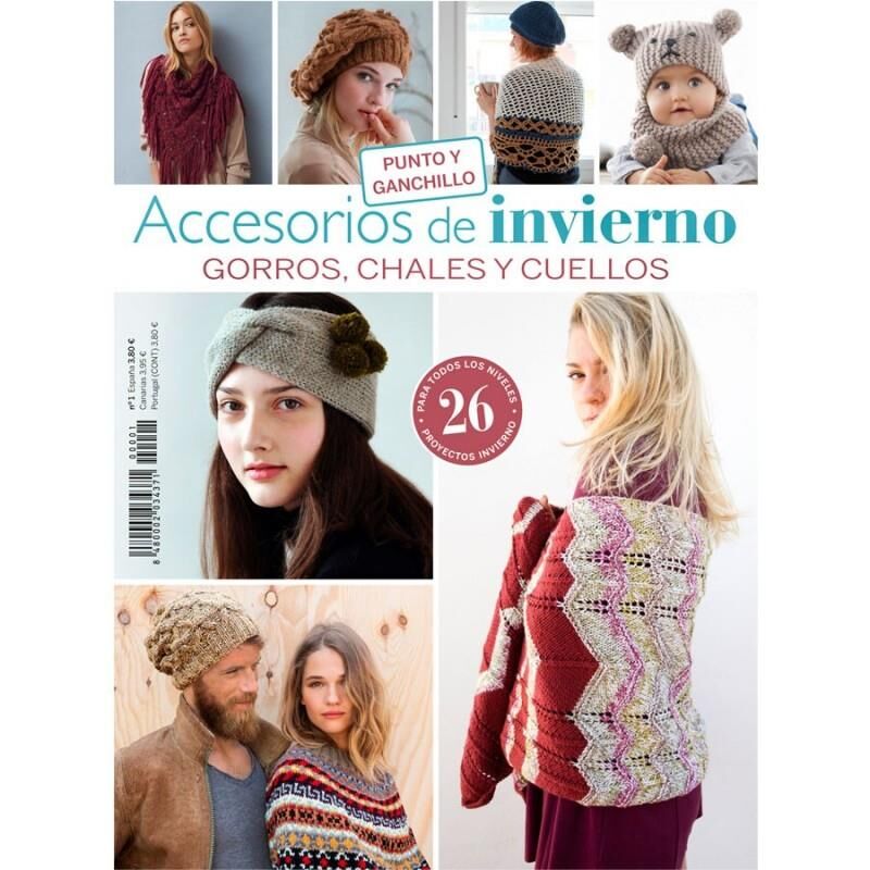 Revista tricot Accesorios invierno No 1 - gorros, chales y cuellos