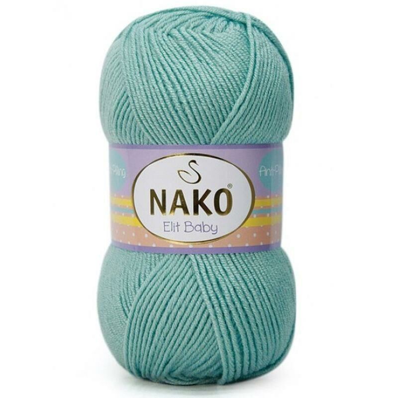 Nako Elit Baby El Örgü İpi Bebe Yünü 10482 Azur