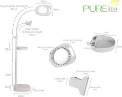 PURElite Ayaklı Lambalı Büyüteç CFPL14E