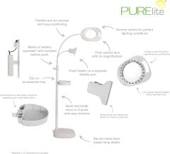 PURElite Ayaklı Lambalı Büyüteç CFPL14E