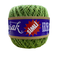 Altın Başak Simli Kroşe Solmaz Merserize El Örgü Dantel İpliği 50 gr