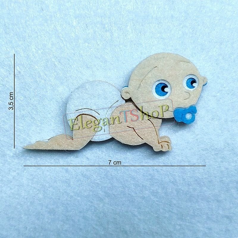 Erkek Bebek - Keçe Arma, Yama, Aplike, Patch