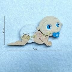Erkek Bebek - Keçe Arma, Yama, Aplike, Patch