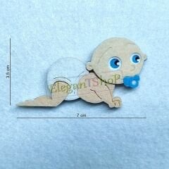 Erkek Bebek - Keçe Arma, Yama, Aplike, Patch