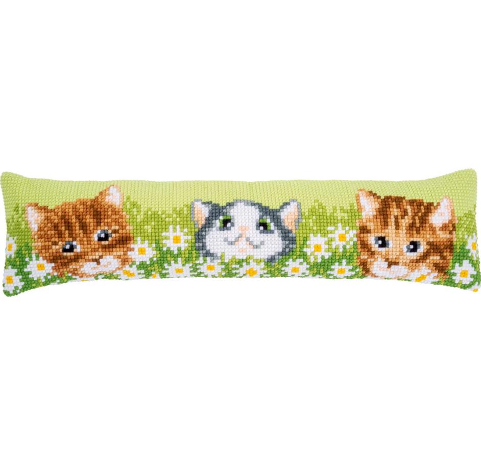 Vervaco İşlenecek Goblen Yastık Etamin Kedi Kiti 80*20 cm PN-0194686