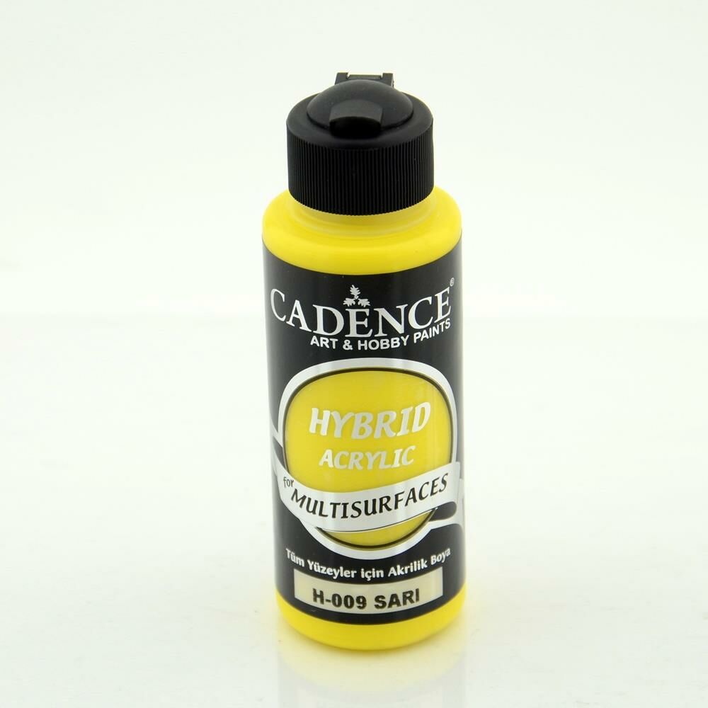 Cadence Hybrid Acrylic Multisurfaces 120ml - Tüm Yüzeyler İçin Akrilik Boya H-009 Sarı