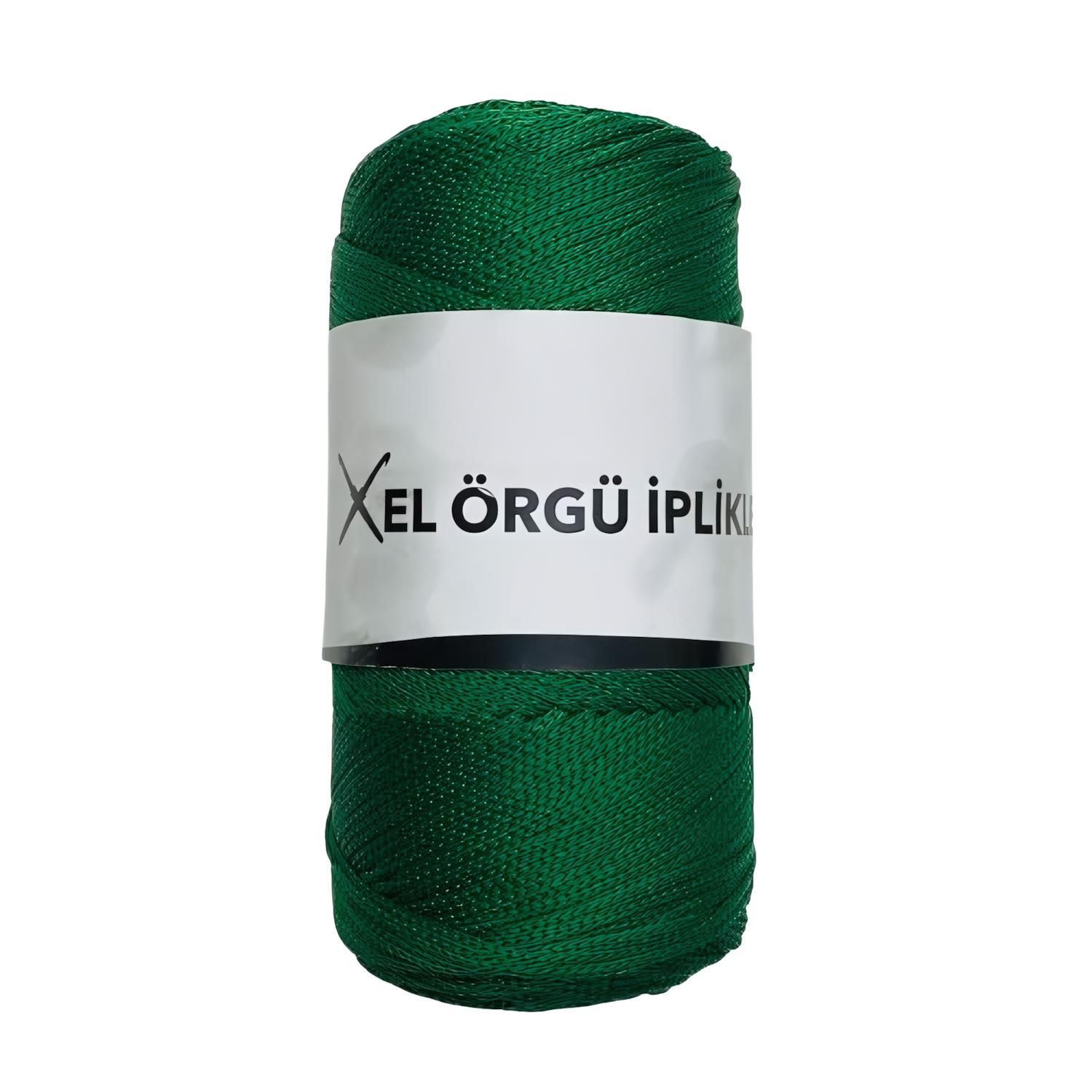 Şık Polyester Makrome El Örgü İpi 200 gr PLY200 15 Koyu Yeşil