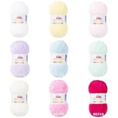 Himalaya Dolphin Baby Kadife İp El Örgü Yünü 80350 Fosfor