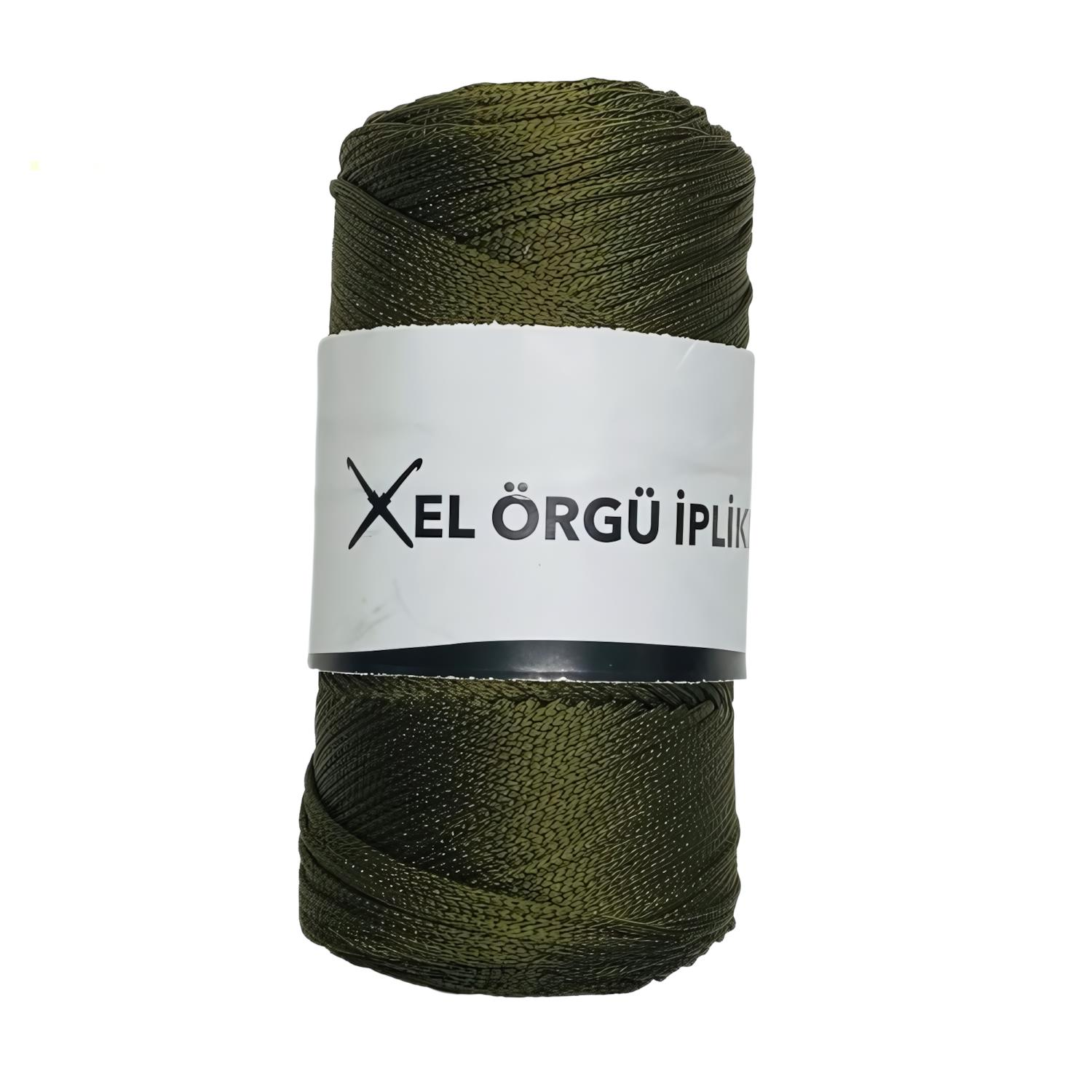 Şık Polyester Makrome El Örgü İpi 200 gr PLY200 17 Haki
