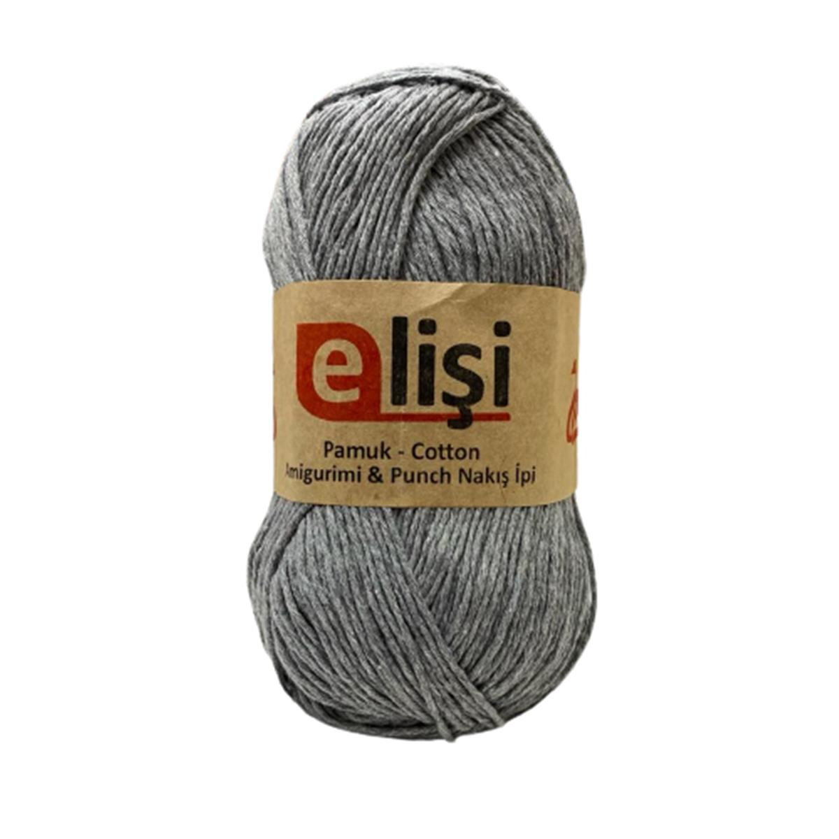 Elişi Pamuk Amigurumi İpi İpliği Cotton Koton 100gr X04 Gri