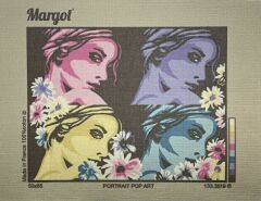 Margot Baskılı Goblen 133 3519 Portrait Pop Art 50x65cm Tablo Pano