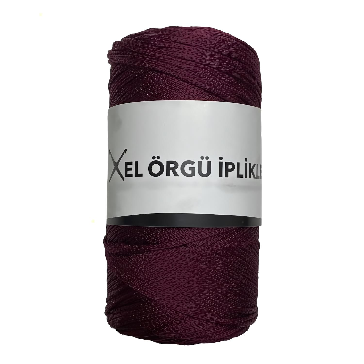 Şık Polyester Makrome El Örgü İpi 200 gr PLY200 20 Karanlık Bordo