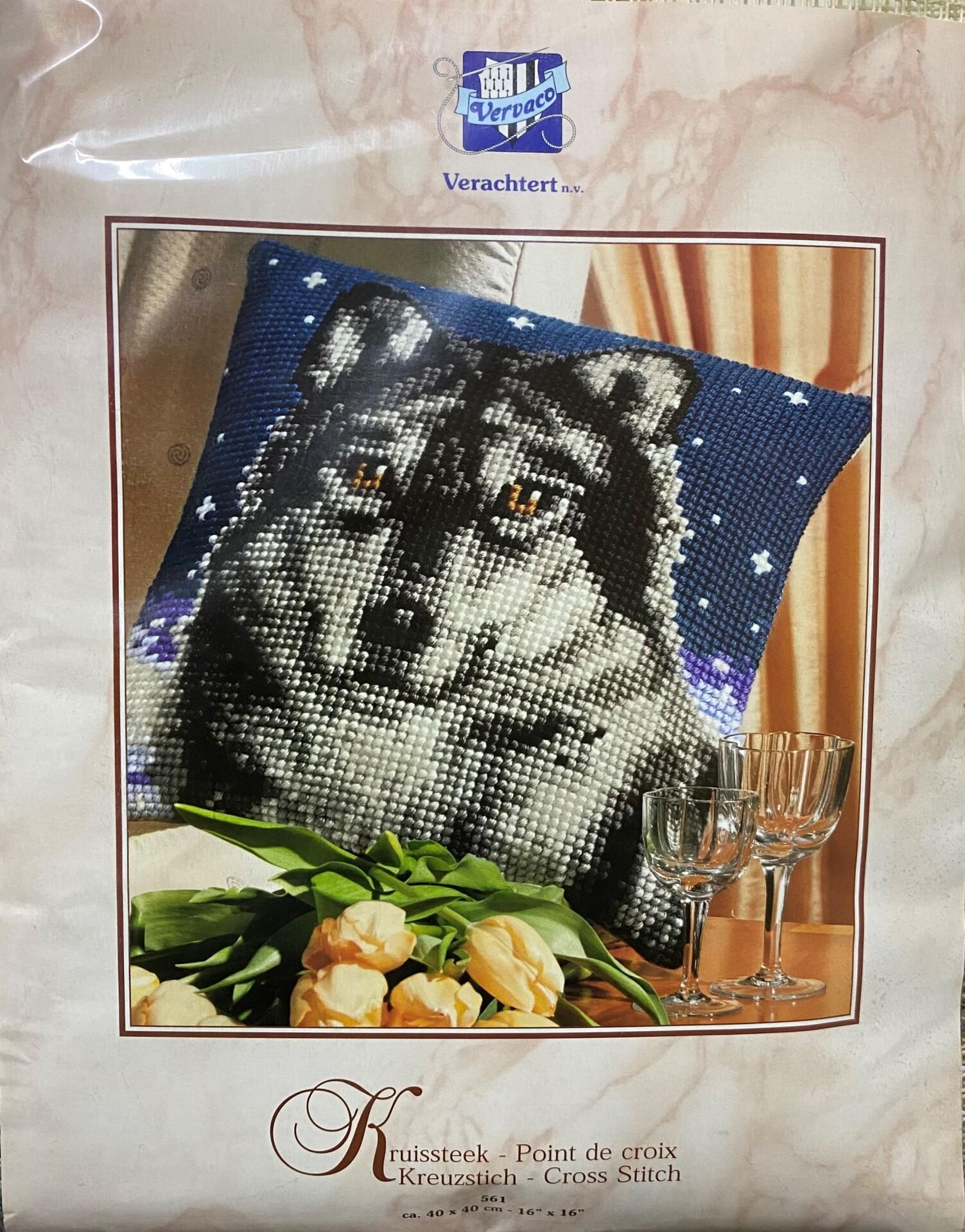 Vervaco Kurt 561 Yastık Goblen Yün İşleme Kiti Etamin Pano Tablo