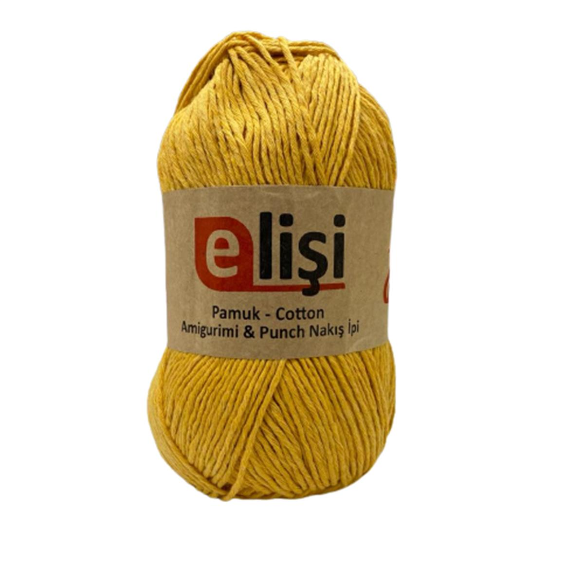 Elişi Pamuk Amigurumi İpi İpliği Cotton Koton 100gr X05 Sarı