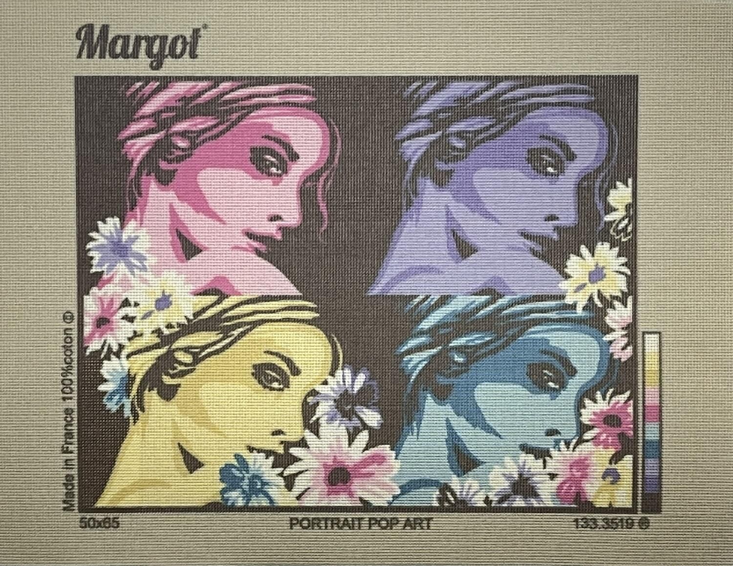 Margot Baskılı Goblen 133 3519 Portrait Pop Art 50x65cm Tablo Pano Sadece Goblen Kumaşı SORUNSUZ