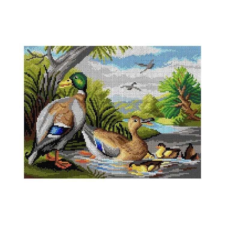 Orchidea Baskılı Goblen Ördekler 2955 30*40 cm