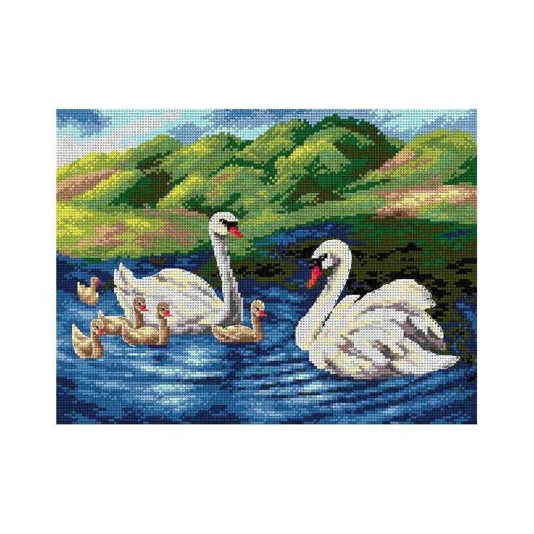 Orchidea Baskılı Goblen Kuğular 2616 30*40 cm