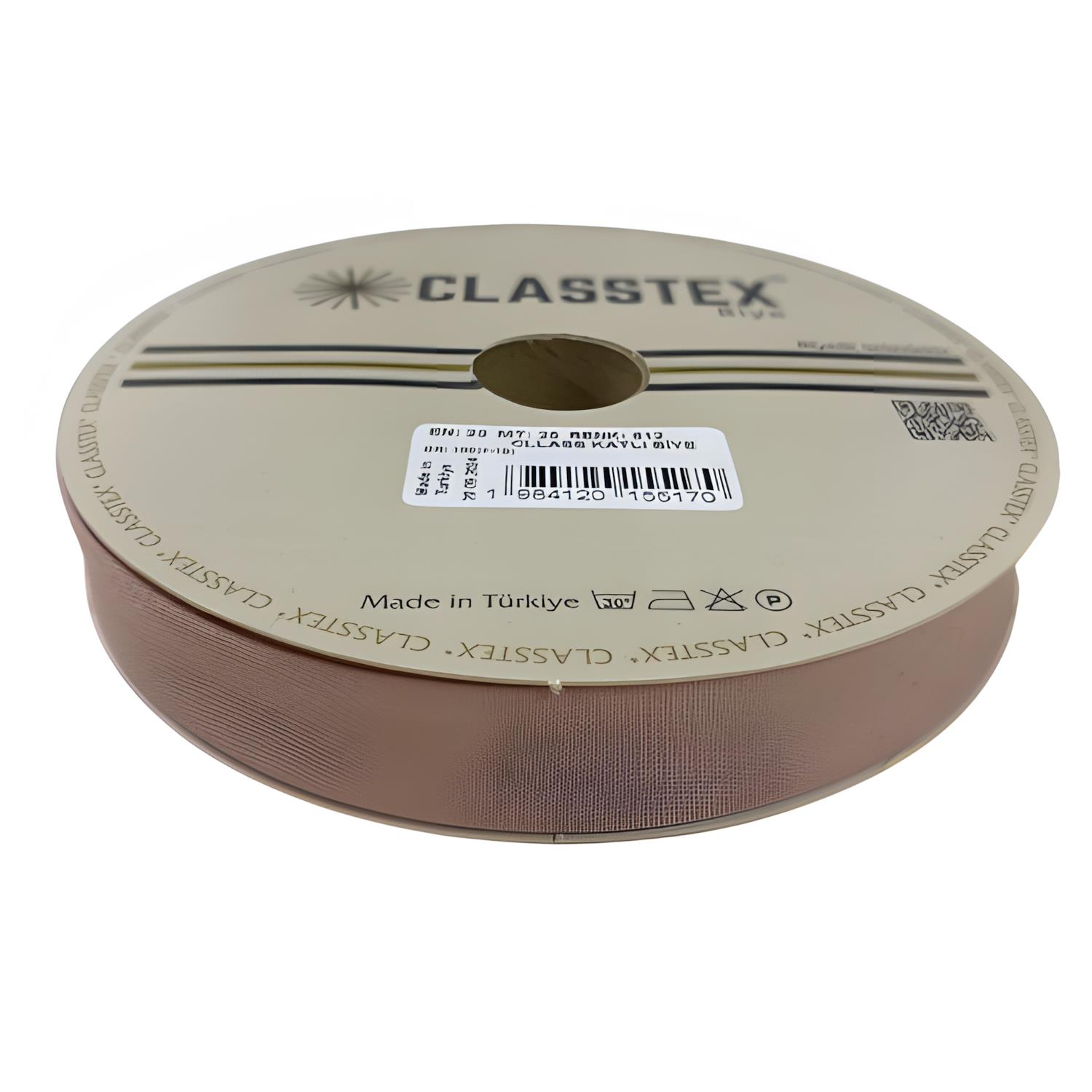 Classtex Cotton Koton Katlı Biye 2 cm 25 mt 812 Koyu Pudra