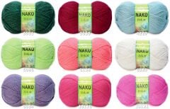 Nako Rekor El Örgü İpliği Yünü 207 Alev Kırmızı