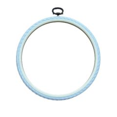 Askılı Yuvarlak Örgülü Plastik Kasnak 1kypa02 19 cm - Pembe
