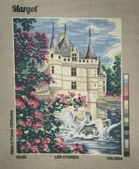 Margot Baskılı Goblen 133 3504 Les Cygnes 50x65cm Tablo Pano