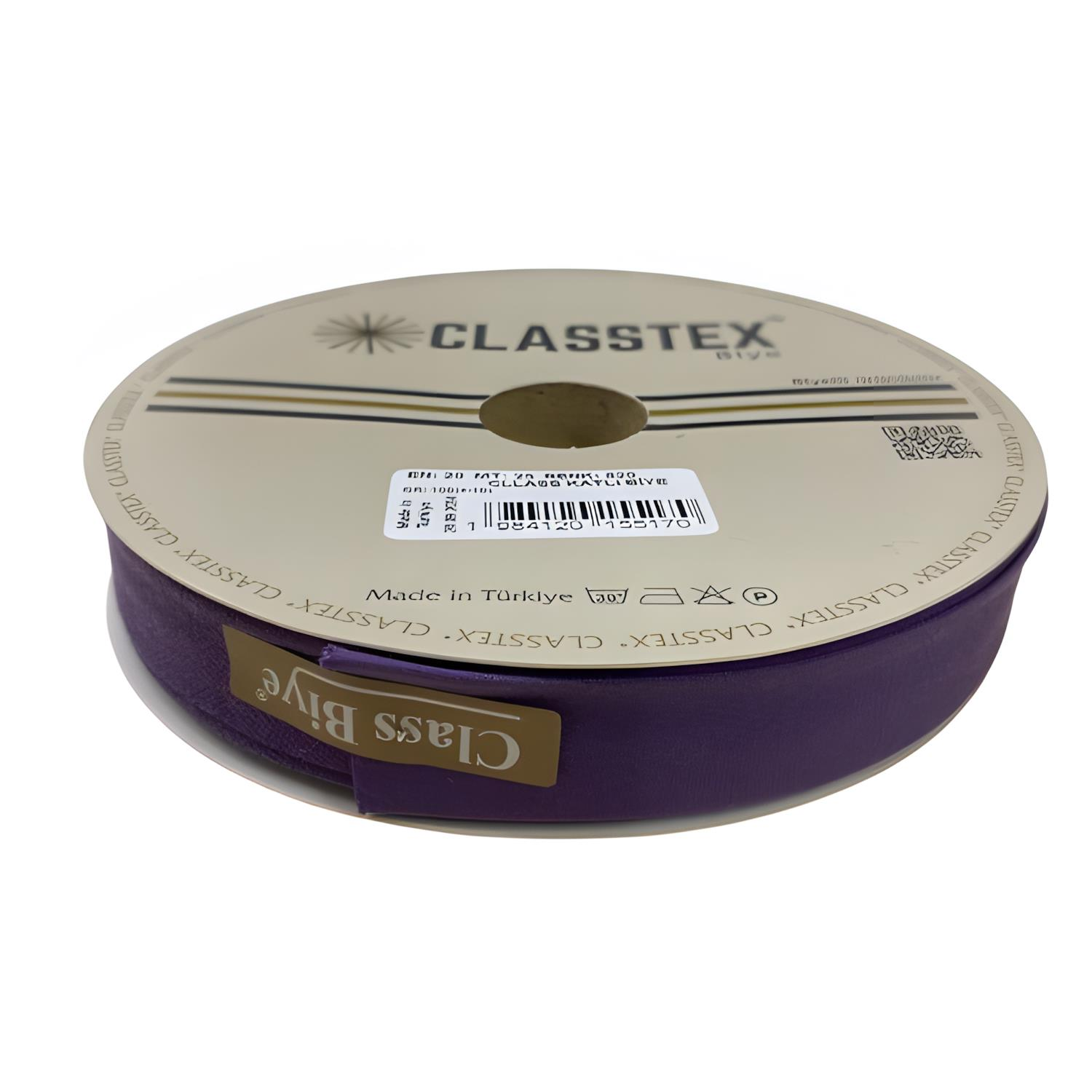Classtex Cotton Koton Katlı Biye 2 cm 25 mt 820 Mor