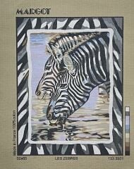 Margot Baskılı Goblen 133 3501 Les Zebres 50x65cm Tablo Pano