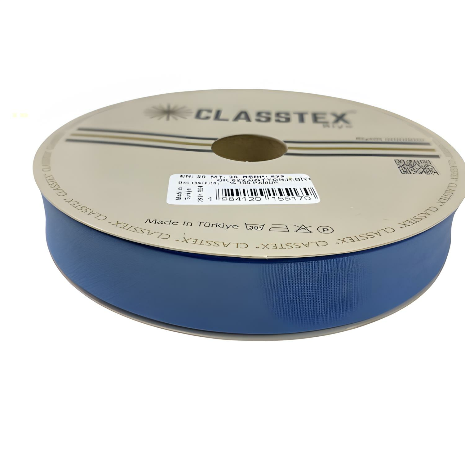 Classtex Cotton Koton Katlı Biye 2 cm 25 mt 822 Mavi