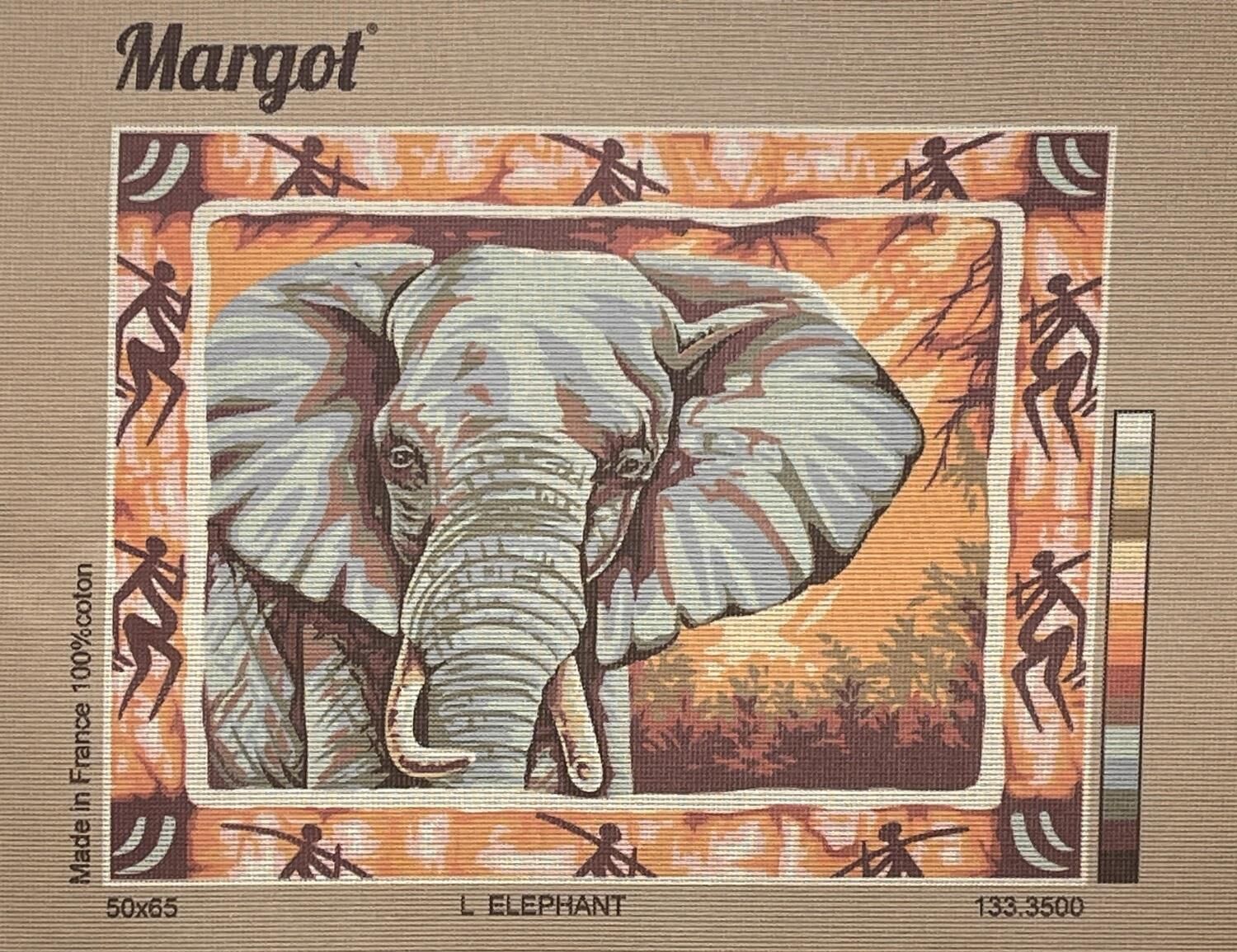 Margot Baskılı Goblen 133 3500 L Elephant 50x65cm Tablo Pano