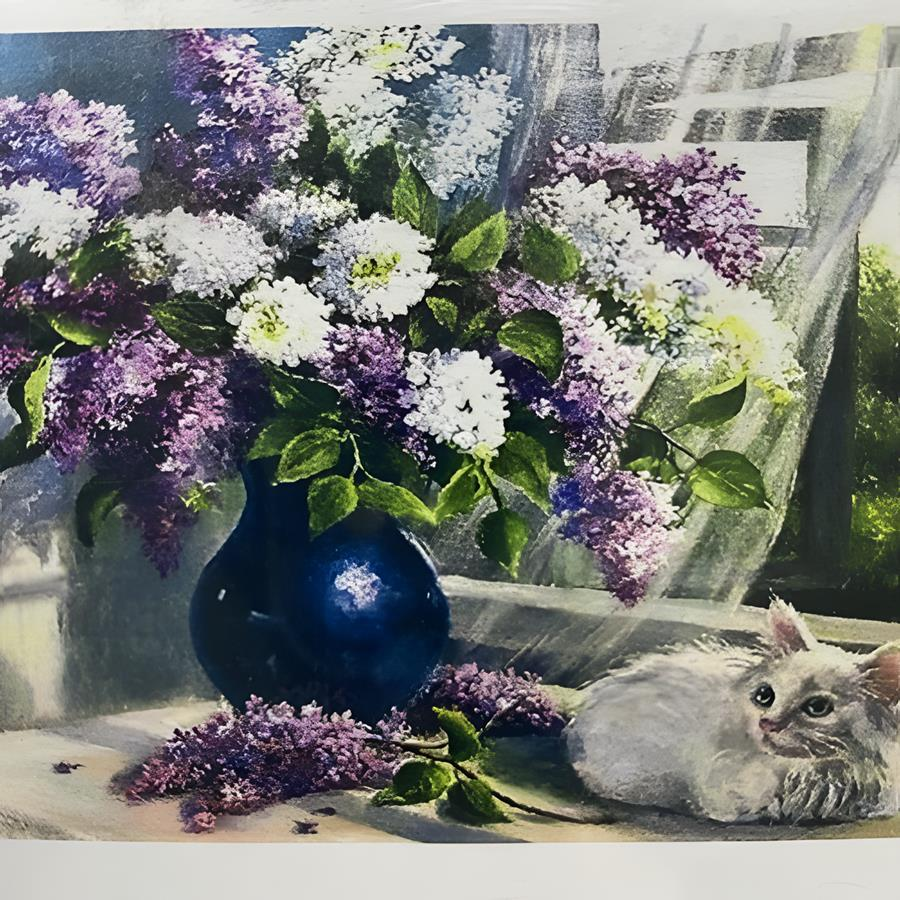 5D Yapışan Boncuk Goblen 30 x 40 cm Mozaik Tablo Pano 60134