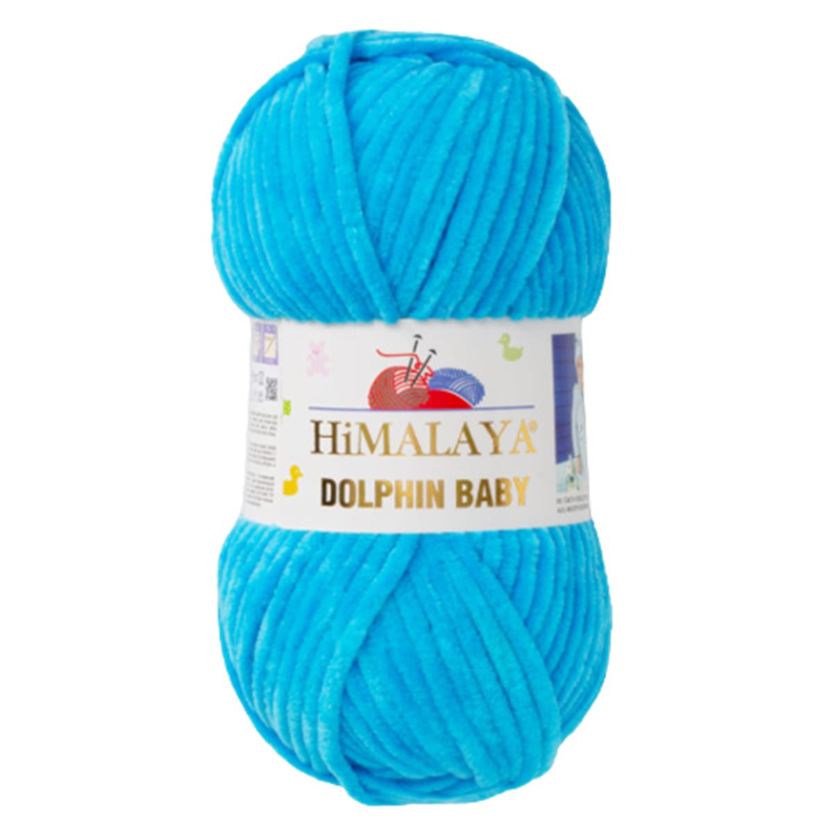 Himalaya Dolphin Baby Kadife İp El Örgü Yünü 80326  Mavi