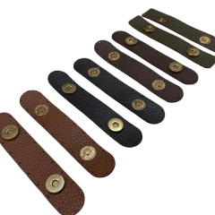 Çanta Klipsi Deri Çiftli Mıknatıs 3*16 cm YML23 Haki