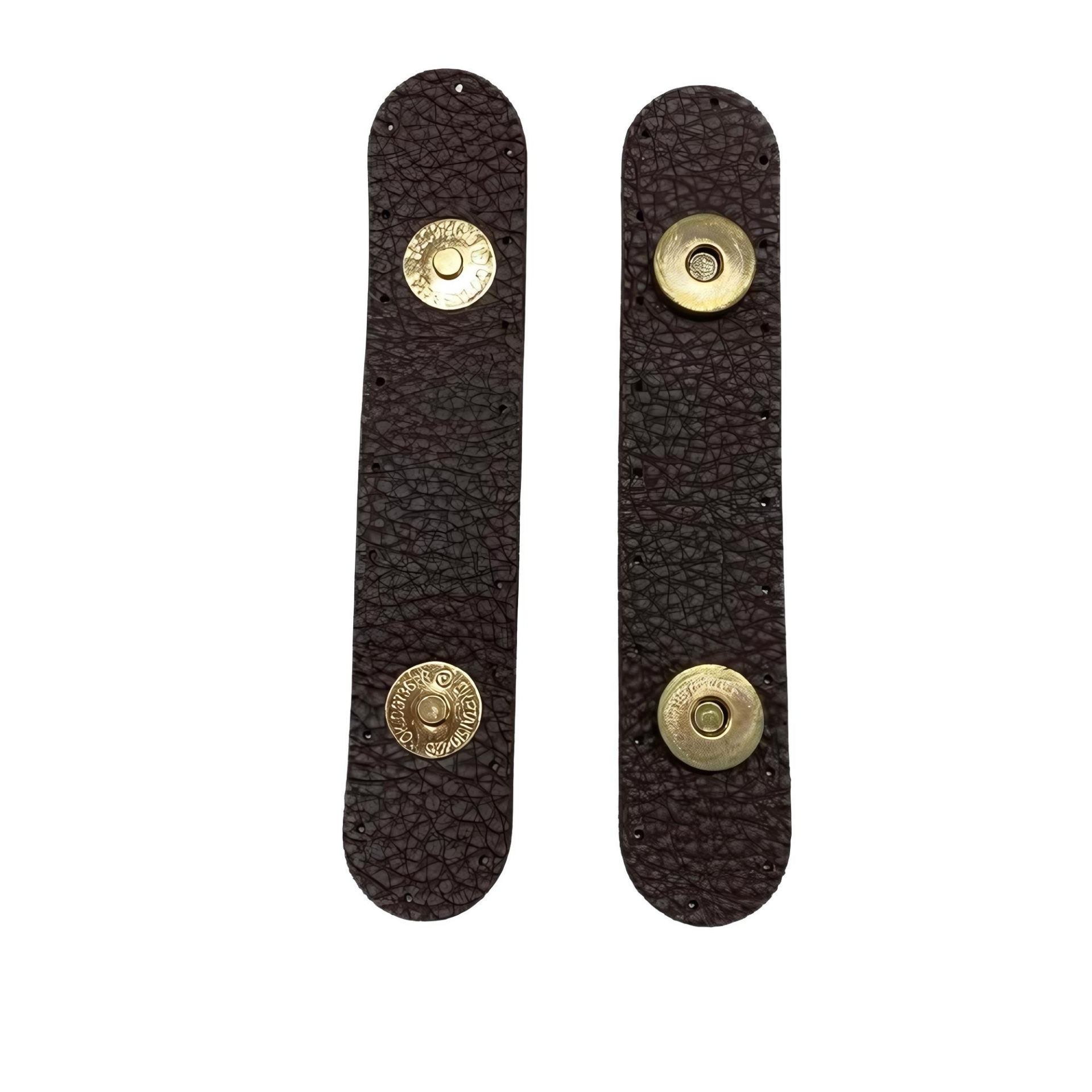 Çanta Klipsi Deri Çiftli Mıknatıs 3*16 cm YML23 Acı Kahve