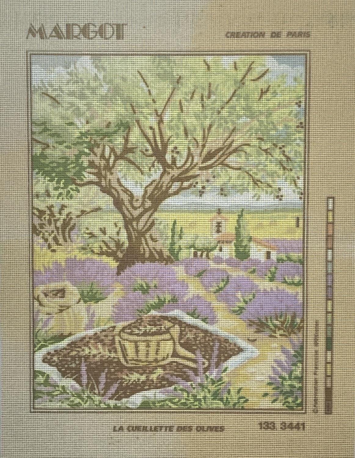 Margot Baskılı Goblen 133 3441 La Cueillette Des Olives 50x65cm Tablo Pano Sadece Goblen Kumaşı B KALİTE
