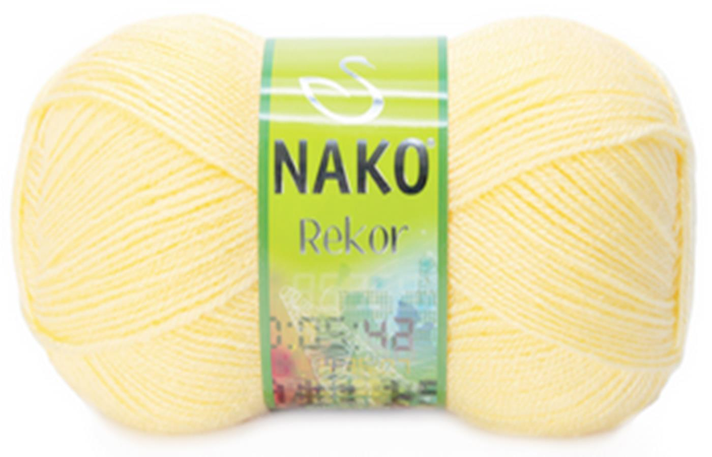 Nako Rekor El Örgü İpliği Yünü 215 Saman Sarı