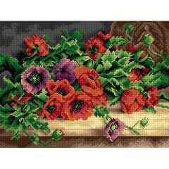 Orchidea Baskılı Goblen Kırmızı Çiçekler 2790 30*40 cm