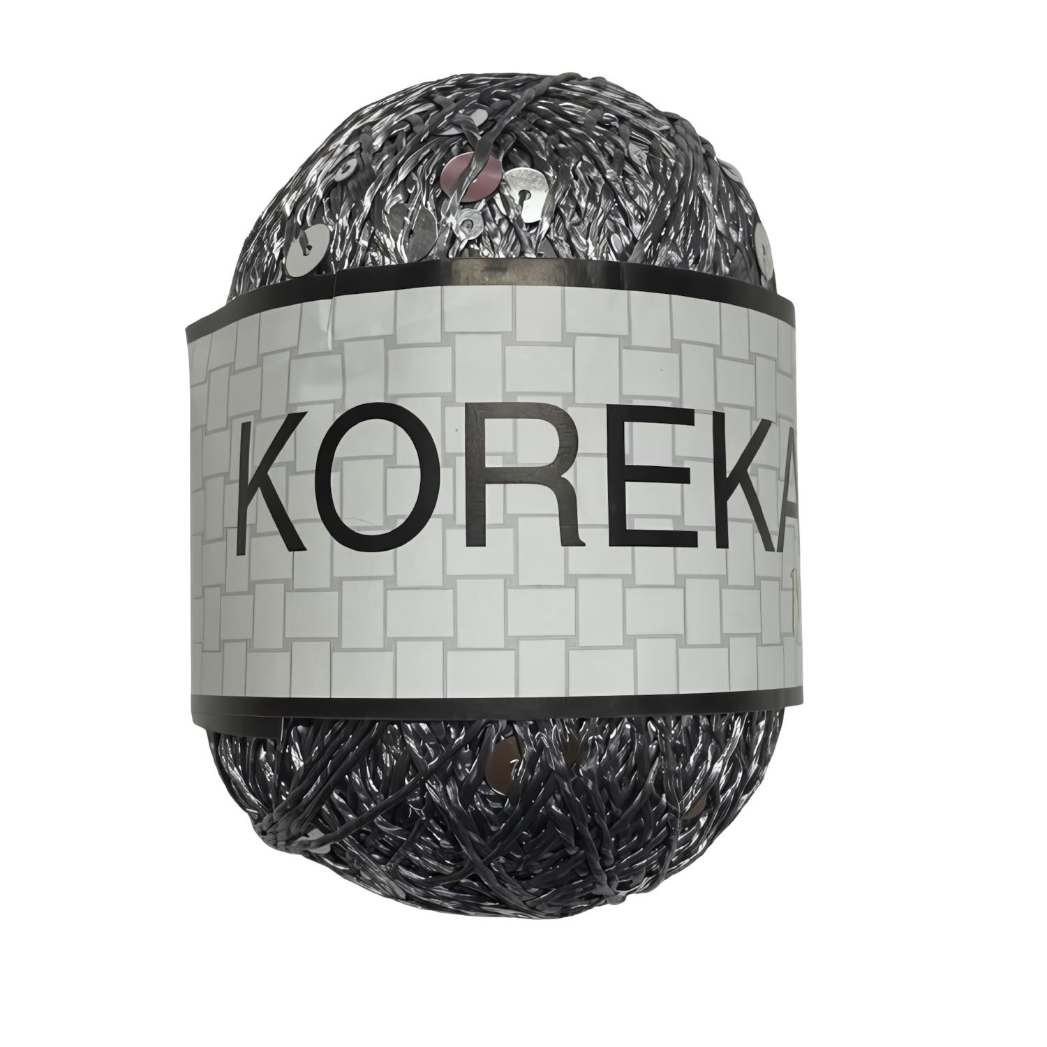 Milan Koreka Pırıltı Pullu Floş El Örgü İpi 50 gr 08 Koyu Gri