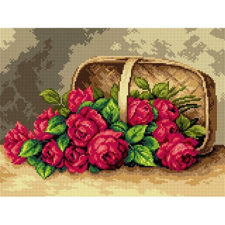 Orchidea Baskılı Goblen Sepette Güller 2633 30*40 cm