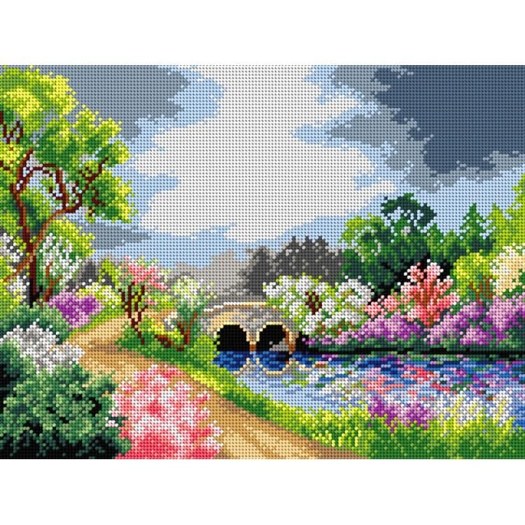 Orchidea Baskılı Goblen Köprü ve Manzara 2320 30*40 cm