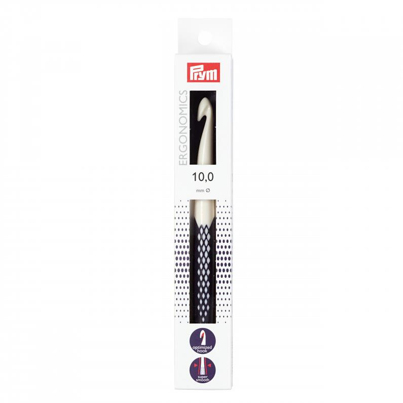 Prym Ergonomics 10 mm Ergonomik Silikon Saplı Örgü Tığı 218492