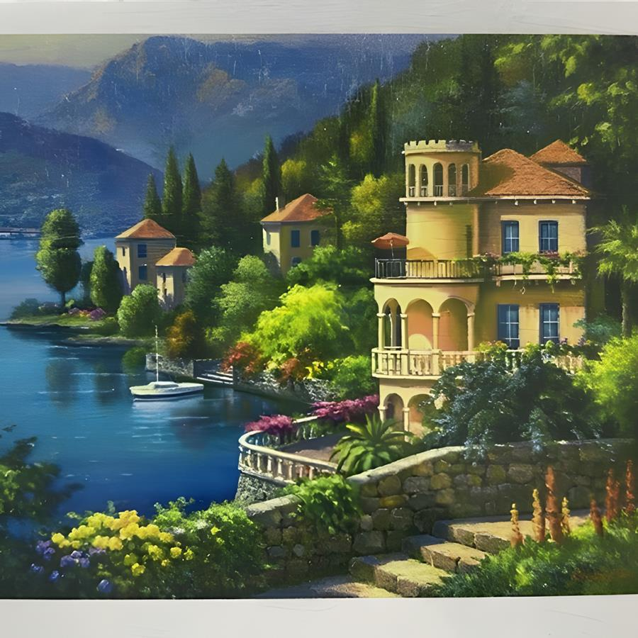5D Yapışan Boncuk Goblen 30 x 40 cm Mozaik Tablo Pano 60130