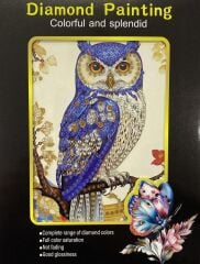 5D Yapışan Boncuk Goblen Mozaik Tablo Pano 15*20 cm Baykuş