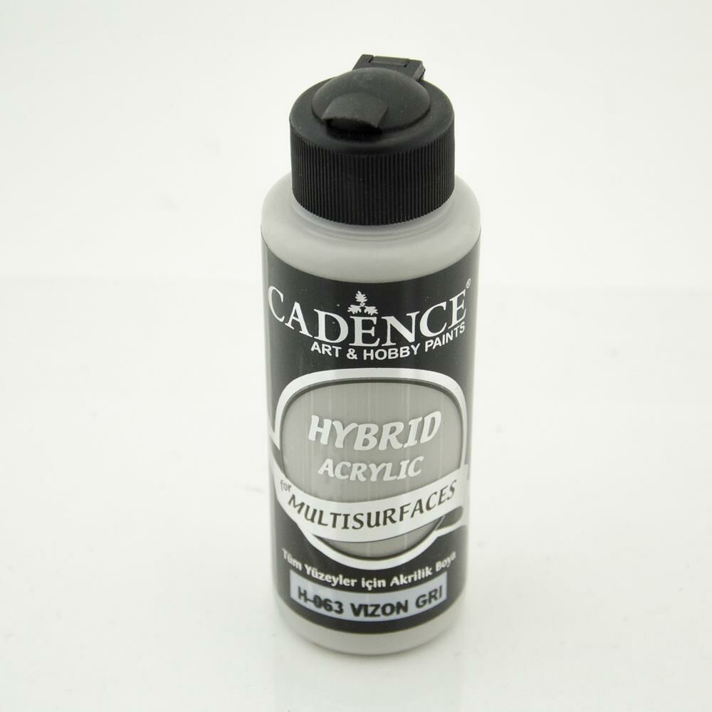 Cadence Hybrid Acrylic Multisurfaces 120ml - Tüm Yüzeyler İçin Akrilik Boya H-063 Vizon Gri