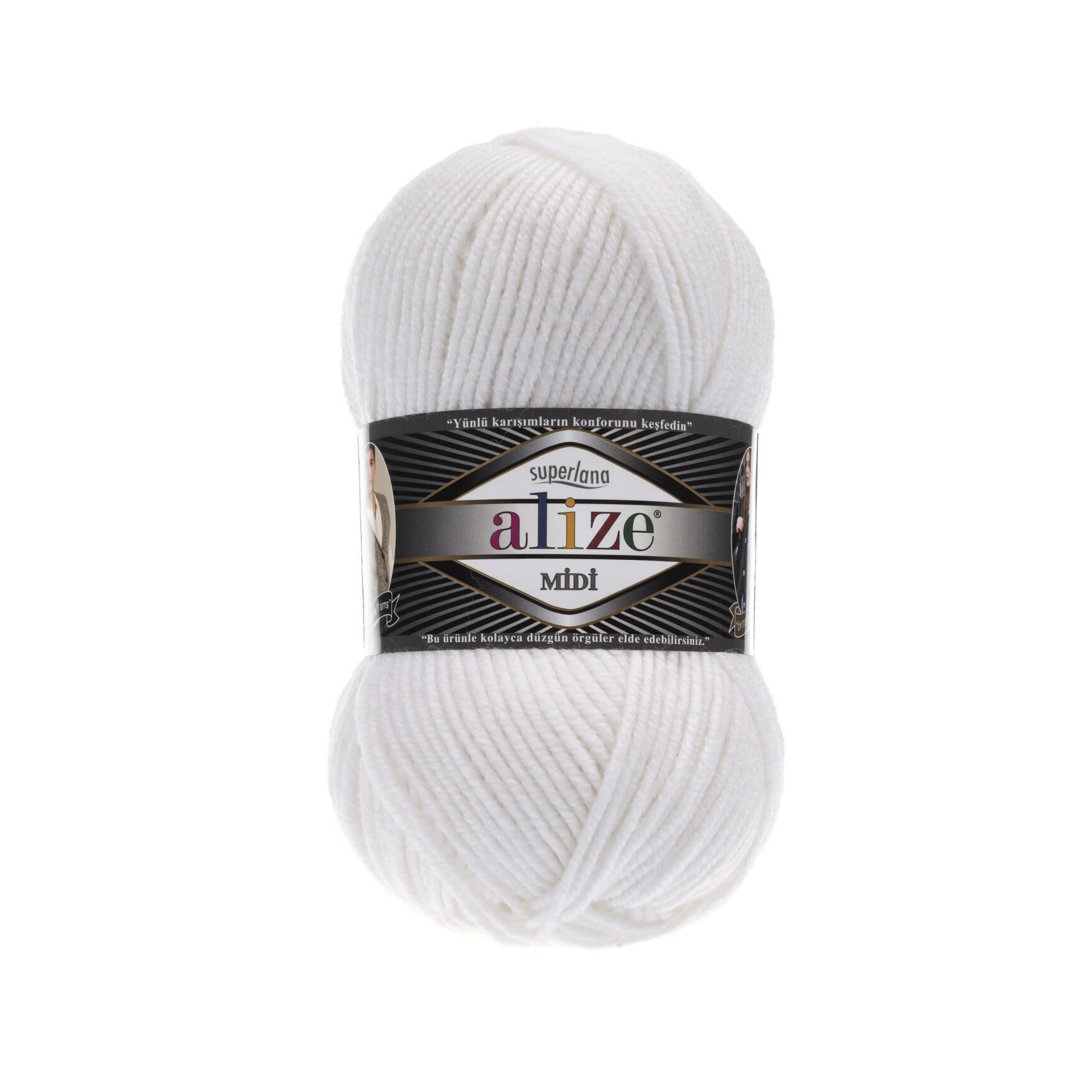 Alize Superlana Midi El Örgü İpliği 100 gr 55 Beyaz
